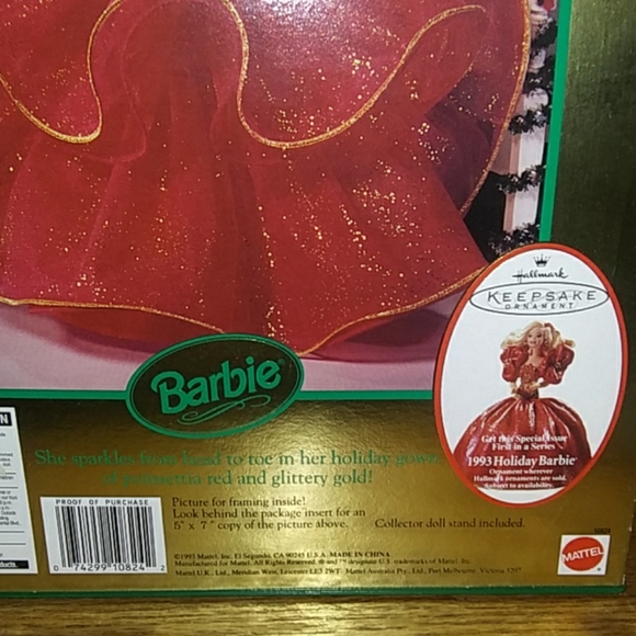 1993 Holiday Barbie - Picture 4 of 5